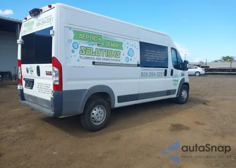 2018 Ram Promaster 2500 High Roof 159 Wb from USA, damaged, VIN 3C6TRVDG4JE140267